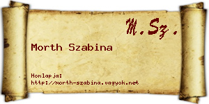 Morth Szabina névjegykártya